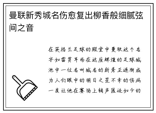 曼联新秀城名伤愈复出柳香般细腻弦间之音